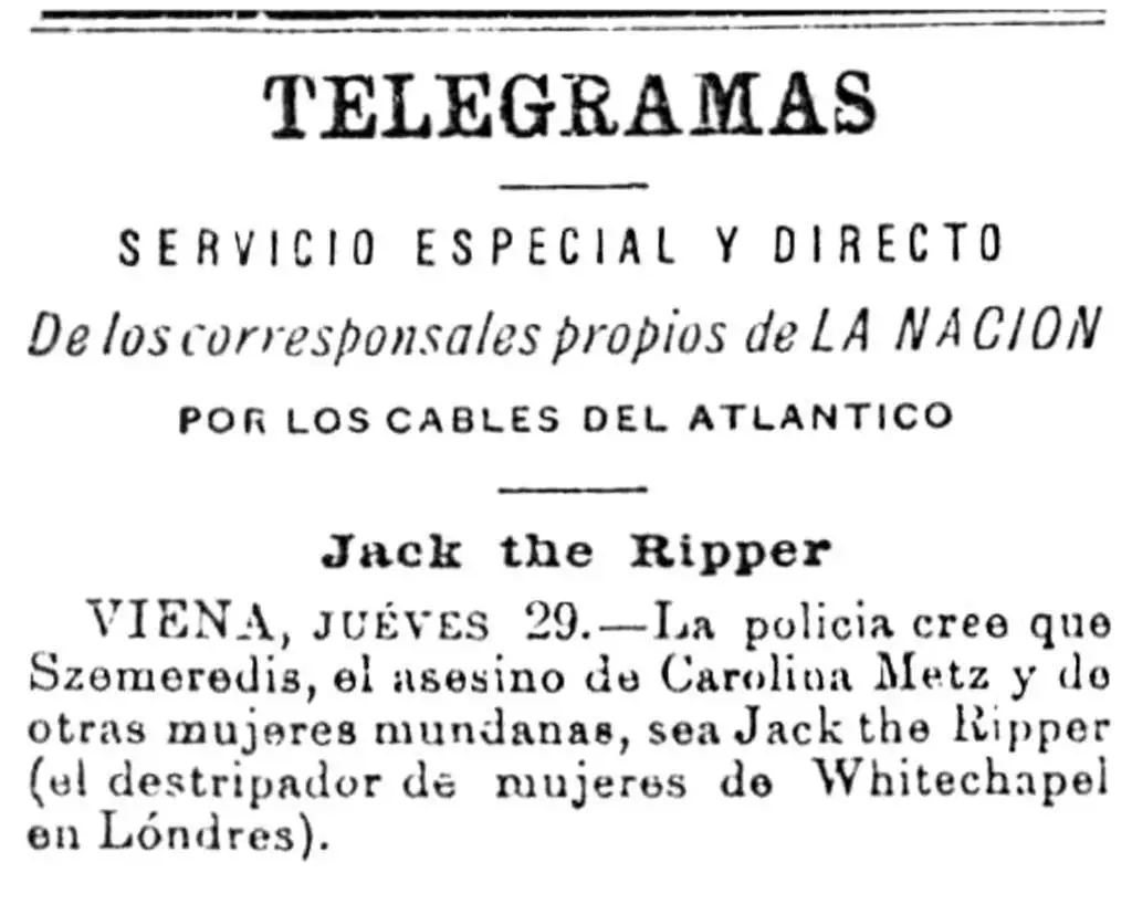 Jack el Destripador, una pista en la Argentina