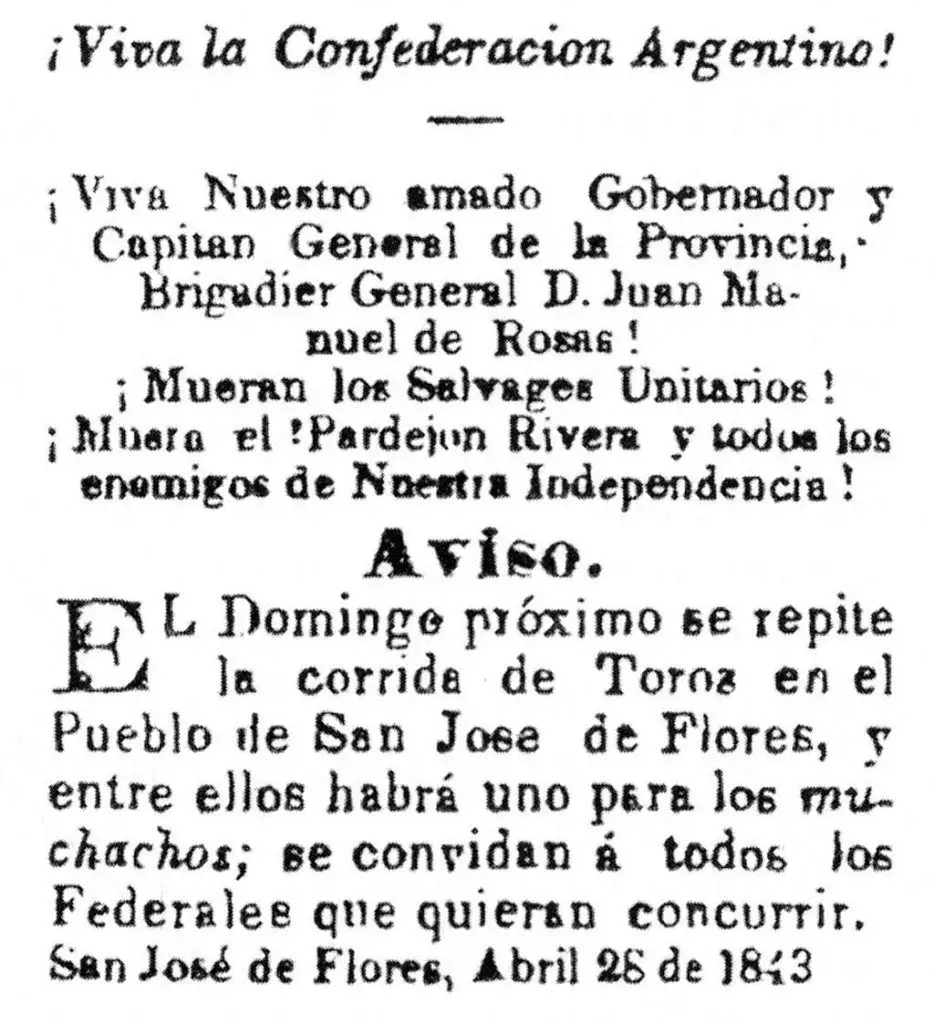 Unitarios y federales en Flores - El triunfo de don Ventura Martínez